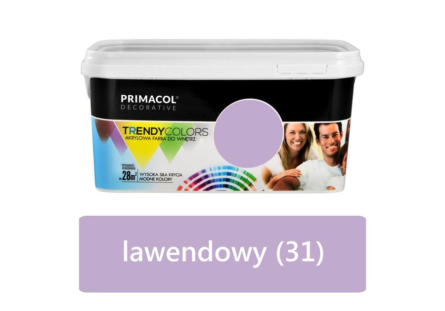 Zdjęcie: Farba Trendy Colors 2,5 L lawendowy PRIMACOL DECORATIVE