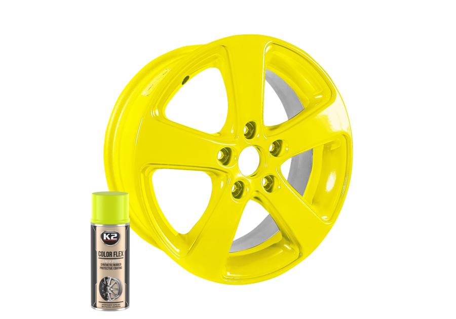 Zdjęcie: Guma w sprayu 400 ml Color Flex żółty K2