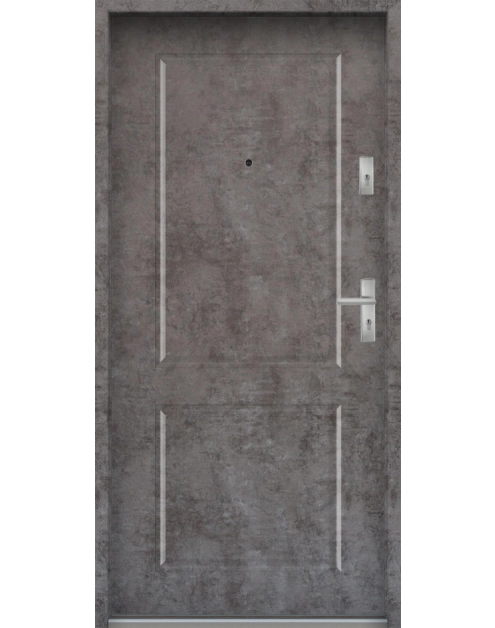 Zdjęcie: Drzwi wejściowe do mieszkań Bastion S-91 Beton ołówkowy 80 cm lewe ODR KR CENTER