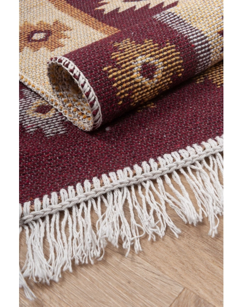 Zdjęcie: Dywan Kilim 80x150 cm śliwka romby MULTI-DECOR