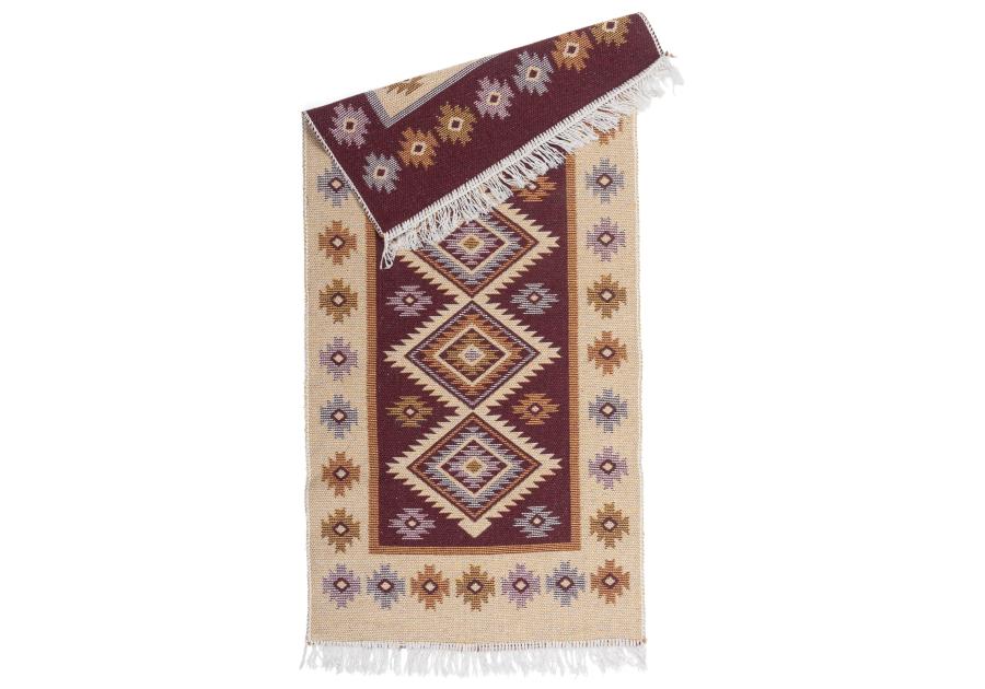 Zdjęcie: Dywan Kilim 80x150 cm śliwka romby MULTI-DECOR