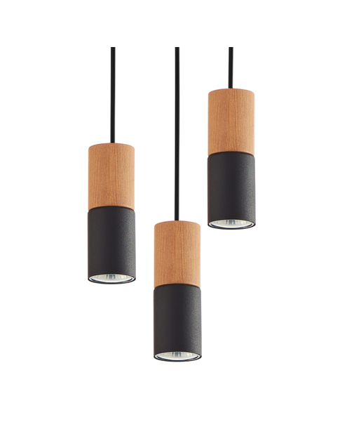 Zdjęcie: Lampa wisząca Elit wood black 3 x GU 10 6310 TK LIGHTING