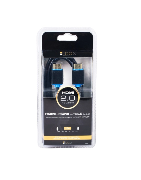 Zdjęcie: Kabel HDMI - HDMI 2.0 blister 1,5 m LB0135 LIBOX