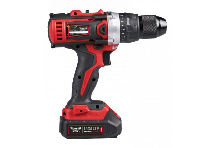 Zdjęcie: Wiertarko-wkrętarka 18 V, 40 Nm , 2 akumulatory 2,0 Ah MODECO EXPERT
