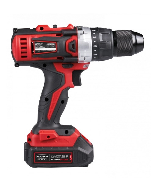 Zdjęcie: Wiertarko-wkrętarka 18 V, 40 Nm , 2 akumulatory 2,0 Ah MODECO EXPERT
