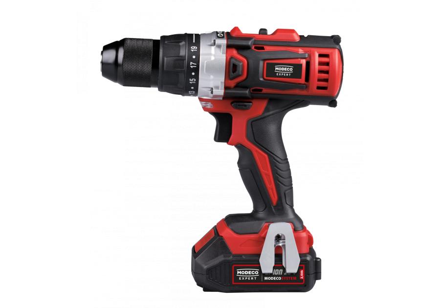 Zdjęcie: Wiertarko-wkrętarka 18 V, 40 Nm , 2 akumulatory 2,0 Ah MODECO EXPERT