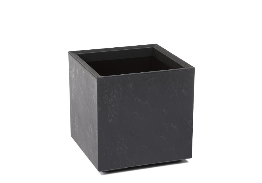 Zdjęcie: Kwietnik Karo 400x400x400 mm beton Eco recycled, czarny beton LAMELA