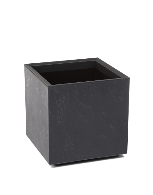 Zdjęcie: Kwietnik Karo 400x400x400 mm beton Eco recycled, czarny beton LAMELA