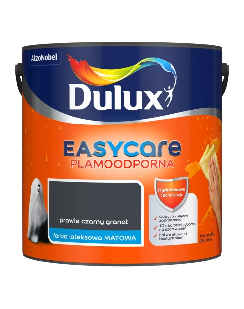 Zdjęcie: Farba lateksowa Easy Care prawie czarny granat 2,5 L DULUX