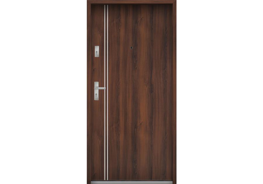 Zdjęcie: Drzwi wejściowe do mieszkań Bastion A-37 Orzech 80 cm (NW) prawe ODP KR CENTER