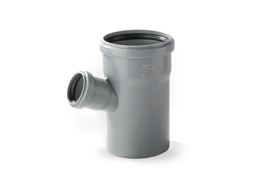 Zdjęcie: Trójnik kanalizacyjny 50x50 45 stopni szary PIPE LIFE