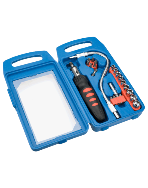 Zdjęcie: Końcówki wkrętakowe i nasadki z uchwytem, zestaw 22 sztuki TOP TOOLS