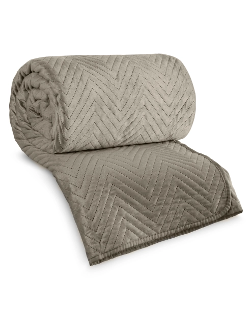 Zdjęcie: Narzuta welurowa Luiz 170x210 cm beżowa EUROFIRANY