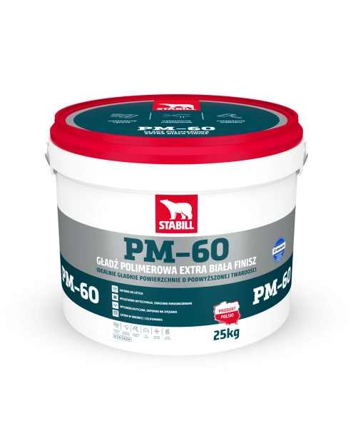Zdjęcie: Gładź polimerowa extra biała Finisz 25 kg PM-60 STABILL