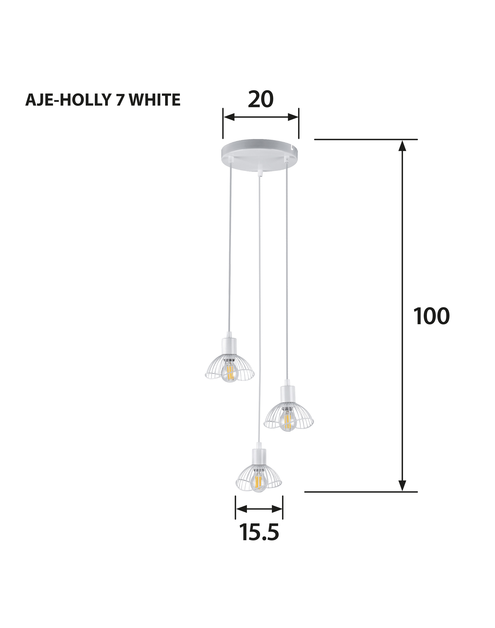 Zdjęcie: Lampa wisząca AJE-HOLLY 7 White 3xE14 ACTION