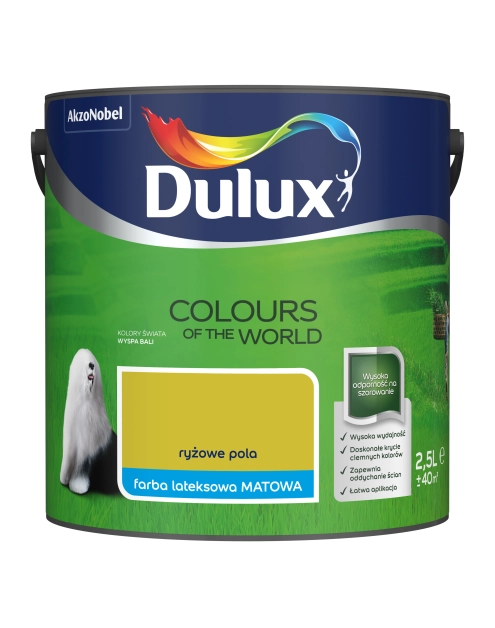 Zdjęcie: Farba do wnętrz Kolory Świata 2,5 L ryżowe pola DULUX
