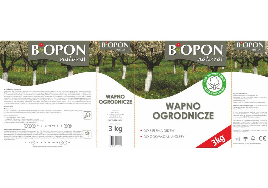 Zdjęcie: Wapno ogrodnicze do bielenia i odkwaszania gleby 3 kg BOPON