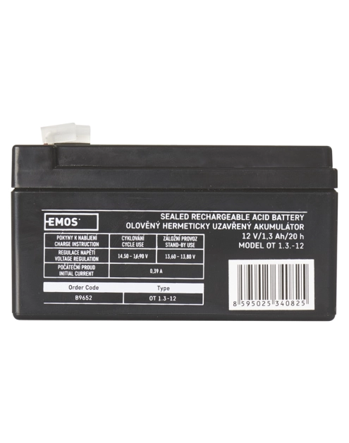 Zdjęcie: Akumulator AGM 12V 1,3Ah faston 4,7 EMOS