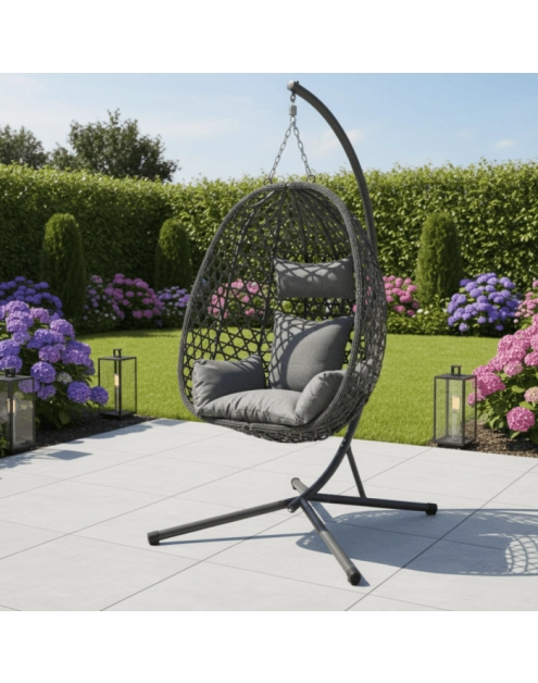 Zdjęcie: Fotel wiszący Olio antracyt MIRPOL