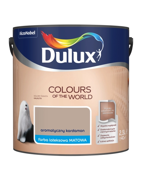 Zdjęcie: Farba do wnętrz Kolory Świata 2,5 L aromatyczny kardamon DULUX