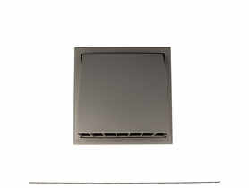 Wylot ścienny z zaworem zwrotnym i okapem 100 mm szary VENTIKA