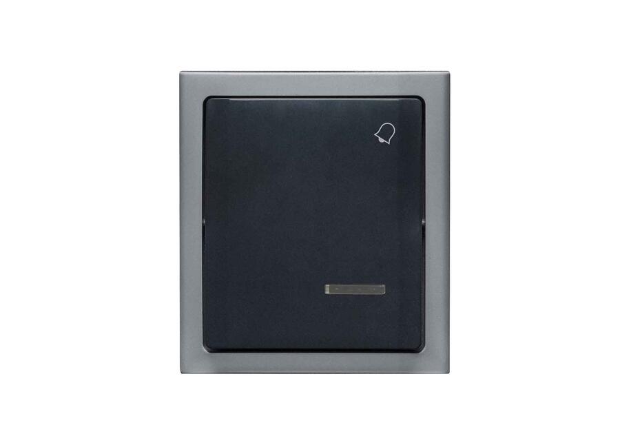 Zdjęcie: Przycisk dzwonek Bravo z podświetleniem natynkowy ŁNH-6BS, IP54 popiel POLMARK