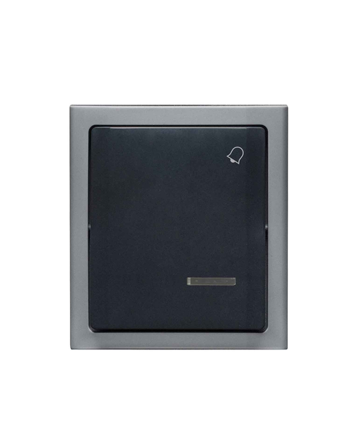 Zdjęcie: Przycisk dzwonek Bravo z podświetleniem natynkowy ŁNH-6BS, IP54 popiel POLMARK