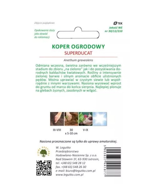 Zdjęcie: Koper Superducat 7,5 g W.LEGUTKO