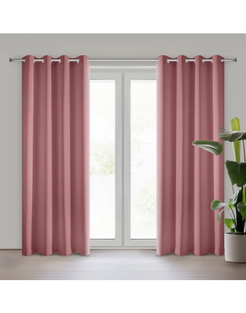 Zdjęcie: Zasłona gotowa Rita 140x250 cm ciemnoróżowy EUROFIRANY
