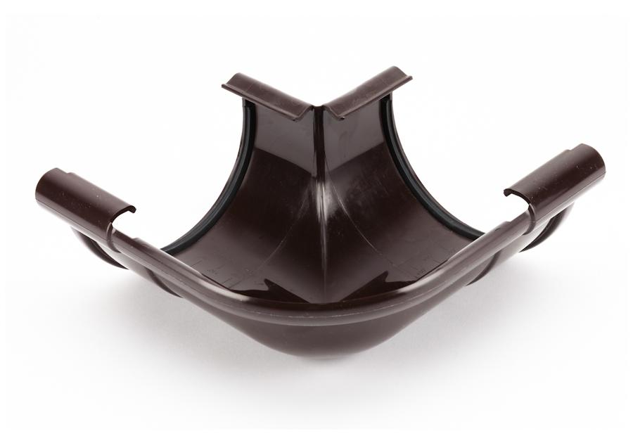 Zdjęcie: Łuk 90 stopni zewnętrzny PVC 150 mm ciemnobrązowy GALECO