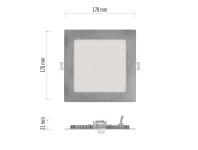 Zdjęcie: Panel LED wpuszczany Nexxo, kwadrat, srebrny, 12W, CCT EMOS