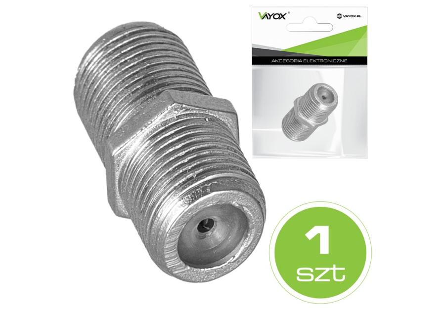 Zdjęcie: Złącze gniazdo F - gniazdo F beczka VAYOX