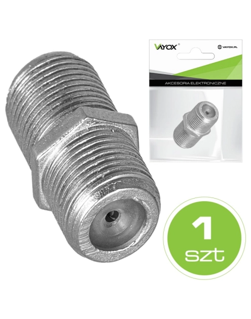 Zdjęcie: Złącze gniazdo F - gniazdo F beczka VAYOX