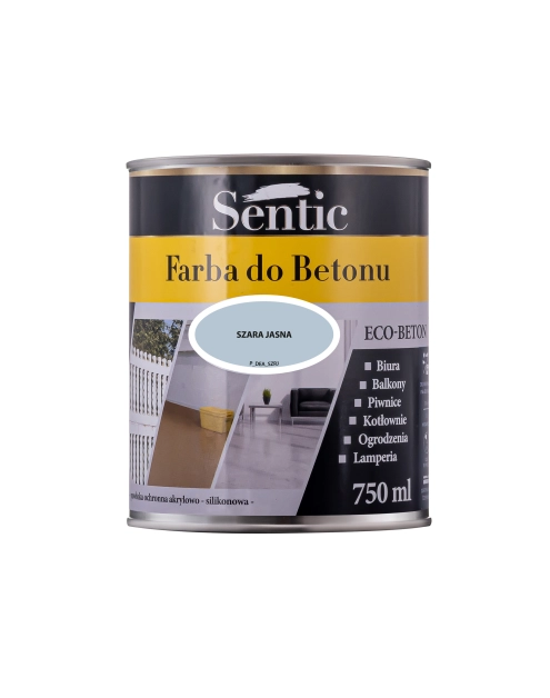 Zdjęcie: Farba do betonu 750 ml szara jasna SENTIC