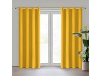 Zdjęcie: Zasłona gotowa Logan 135x250 cm musztardowy EUROFIRANY