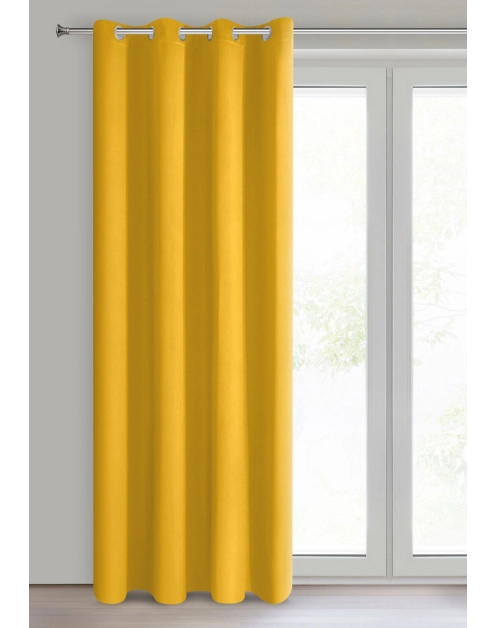 Zdjęcie: Zasłona gotowa Logan 135x250 cm musztardowy EUROFIRANY