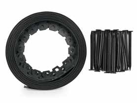 Obrzeże ogrodowe Easy Border Set 40 mm, czarne BRADAS