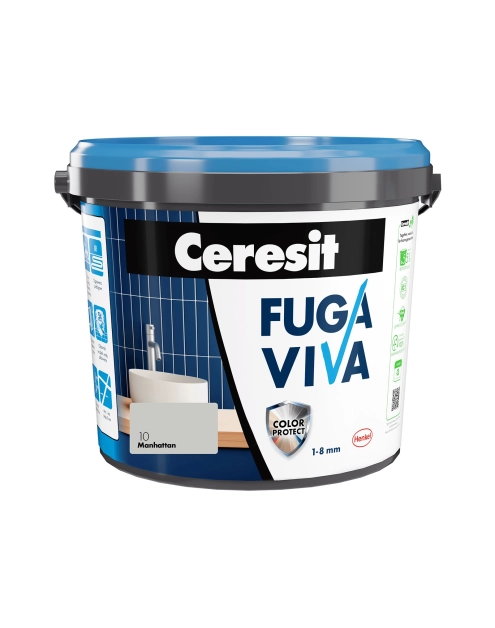 Zdjęcie: Fuga Viva elastyczna cementowa 1-8 mm manhattan 4 kg CERESIT