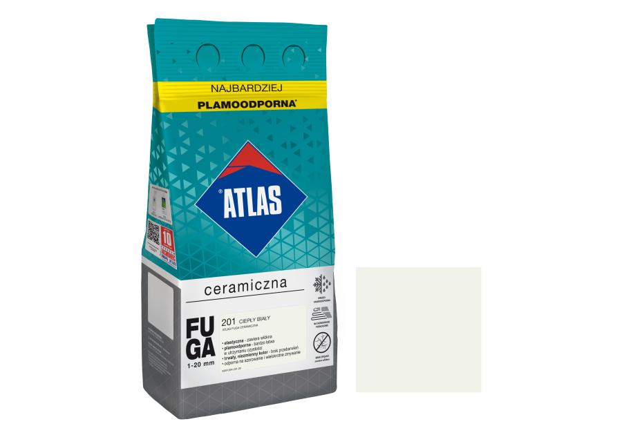 Zdjęcie: Fuga ceramiczna 201 ciepły biały, alubag, 5 kg ATLAS