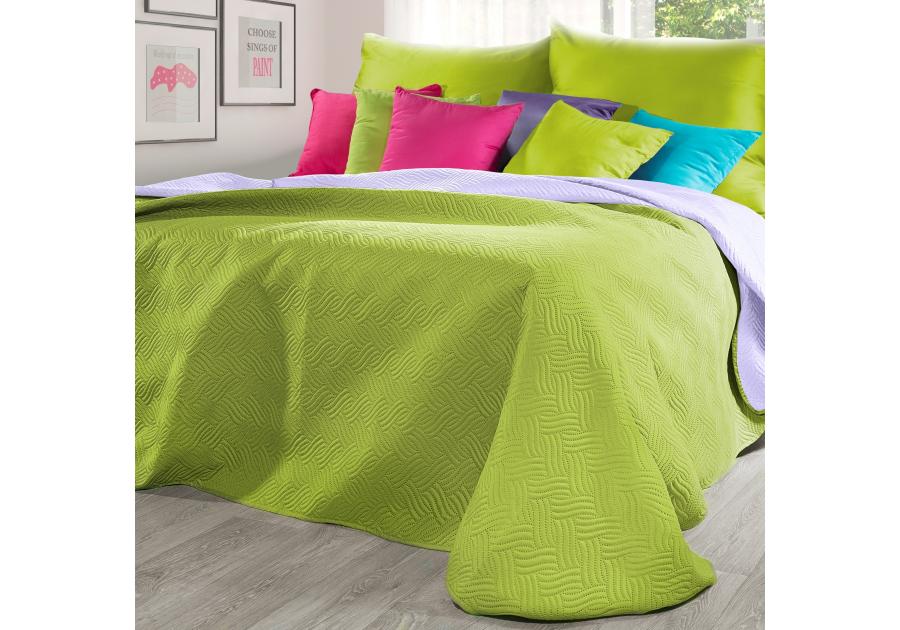 Zdjęcie: Narzuta Fala 220x240 cm jasnozielona-lila EUROFIRANY