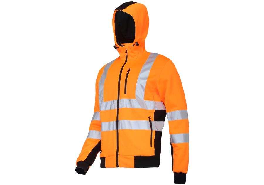 Zdjęcie: Bluza ostrzegawcza z kapturem pomarańczowo-czarna, 3XL, CE, LAHTI PRO
