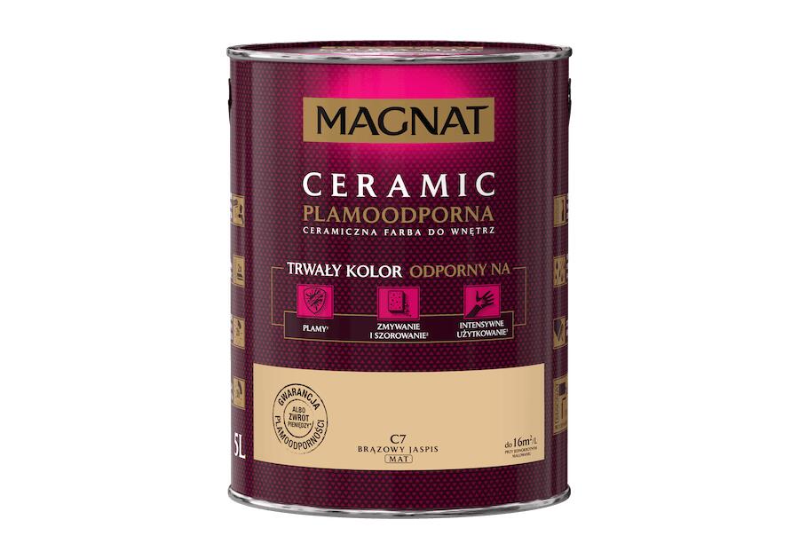 Zdjęcie: Farba ceramiczna 5 L brązowy jaspis MAGNAT CERAMIC