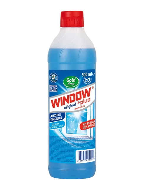 Zdjęcie: Płyn do mycia szyb z amoniakiem 500 ml WINDOW PLUS