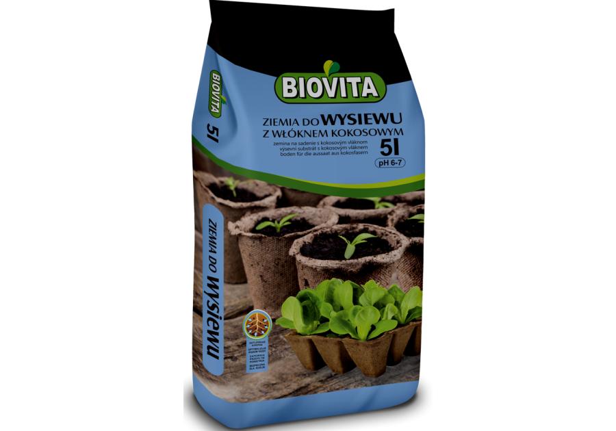Zdjęcie: Ziemia do wysiewu z włóknem kokosowym 5 L BIOVITA