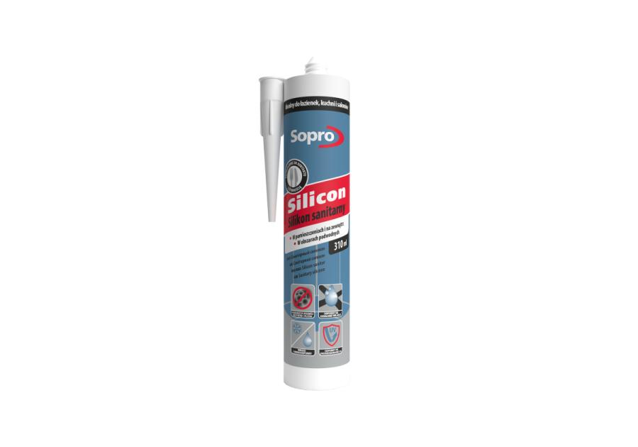 Zdjęcie: Silikon sanitarny czerwony brąz 310 ml SOPRO