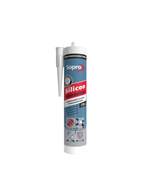 Zdjęcie: Silikon sanitarny czerwony brąz 310 ml SOPRO