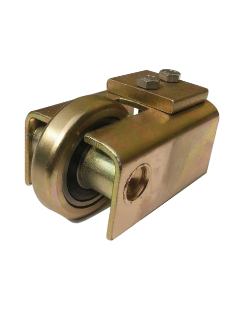 Zdjęcie: Rolka bramowa najazdowa 80x80 mm, ocynk żółty METRO