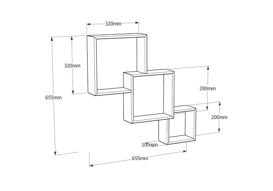 Zdjęcie: Półka modułowa splatana FIS 1 biała 320x280x200 mm VELANO