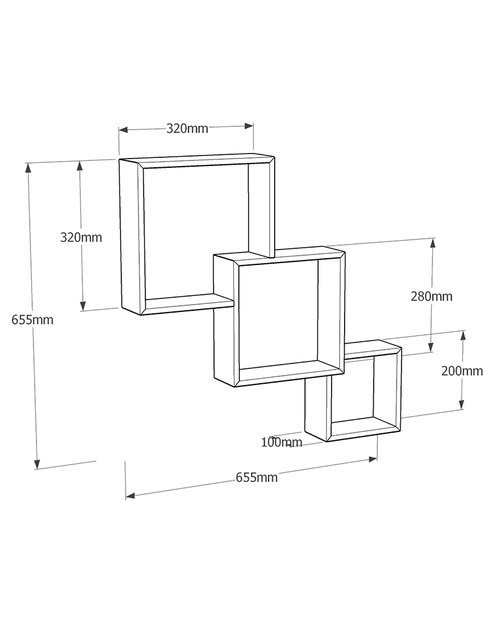 Zdjęcie: Półka modułowa splatana FIS 1 biała 320x280x200 mm VELANO