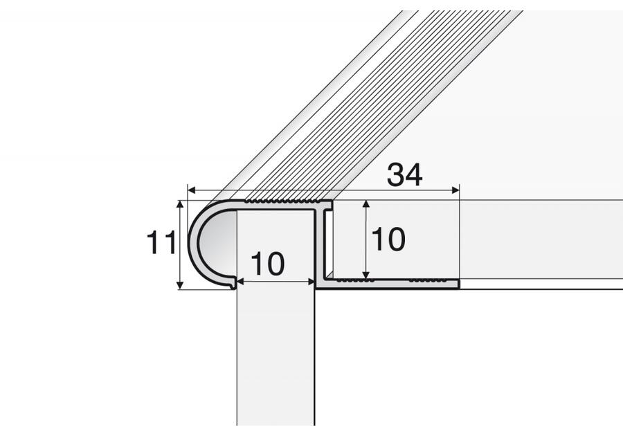 Zdjęcie: Profil schodowy owalny A81 EFFECTOR